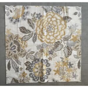 Kasmir Oleana Turmeric Cotton Floral Fabric Sample 27"x27"